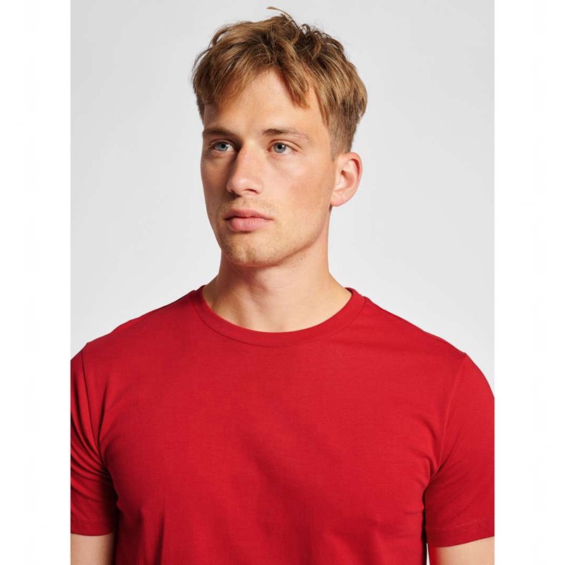 T Shirts Hummel Red Basic S/S Homme Rouge | 720649-231