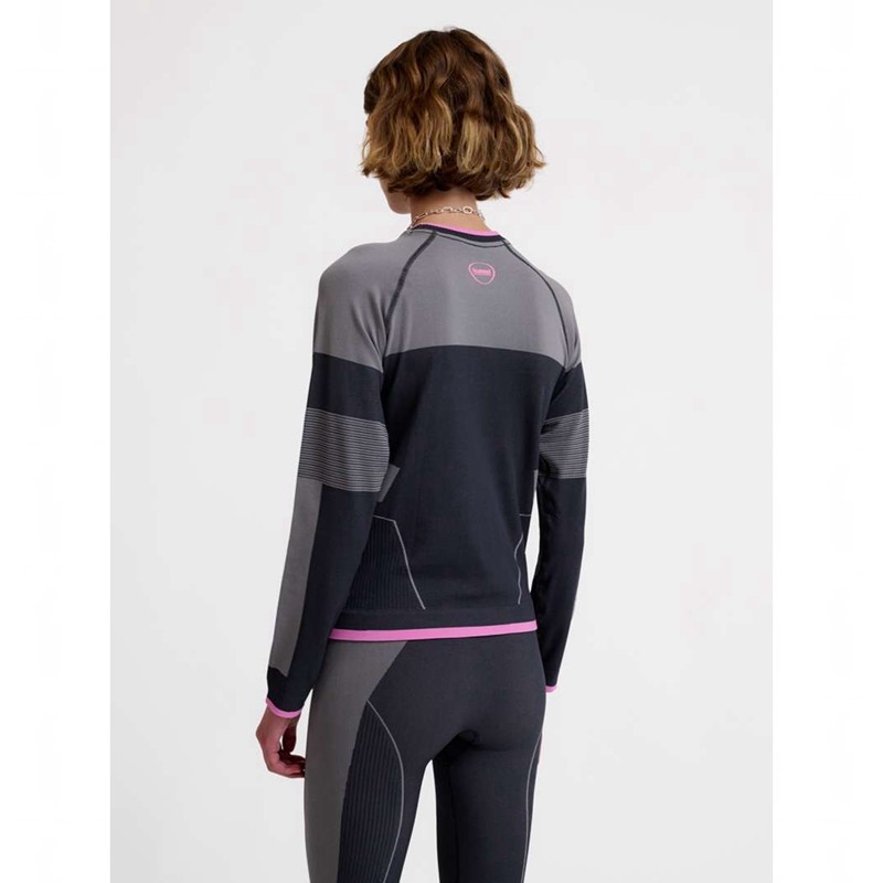 T Shirts Hummel Seamless Ls Femme Obsidienne | 076354-969