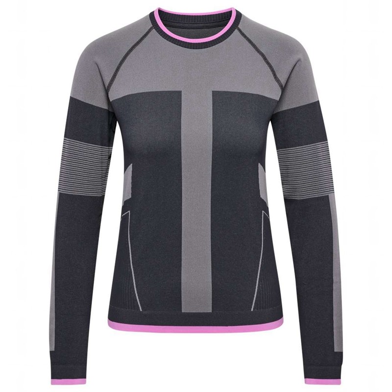 T Shirts Hummel Seamless Ls Femme Obsidienne | 076354-969