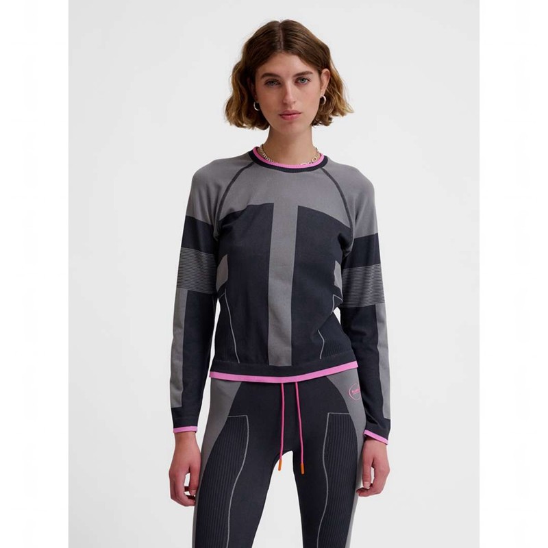 T Shirts Hummel Seamless Ls Femme Obsidienne | 076354-969