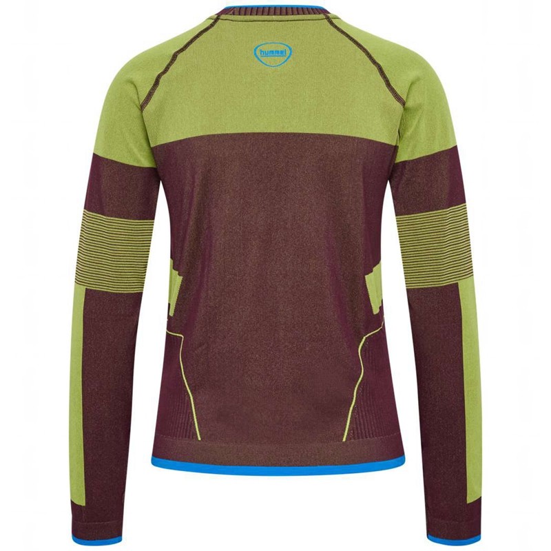 T Shirts Hummel Seamless Ls Femme Vert | 813664-856
