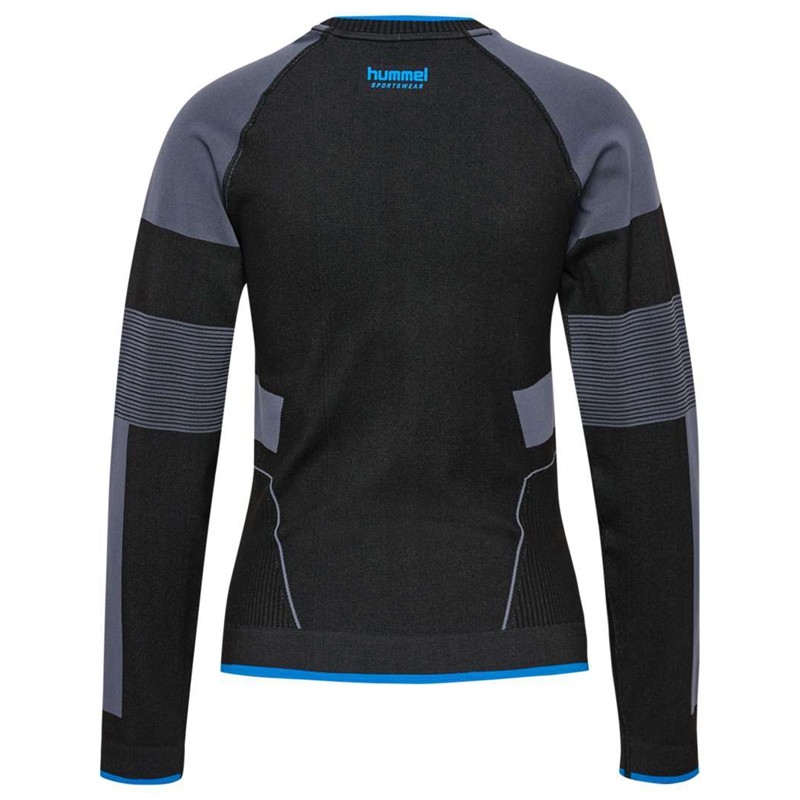T Shirts Hummel Seamless Tee Ls Femme Noir | 640646-328