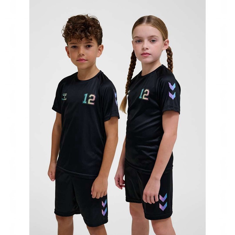 T Shirts Hummel Shimmer S/S Enfant Noir | 978435-063
