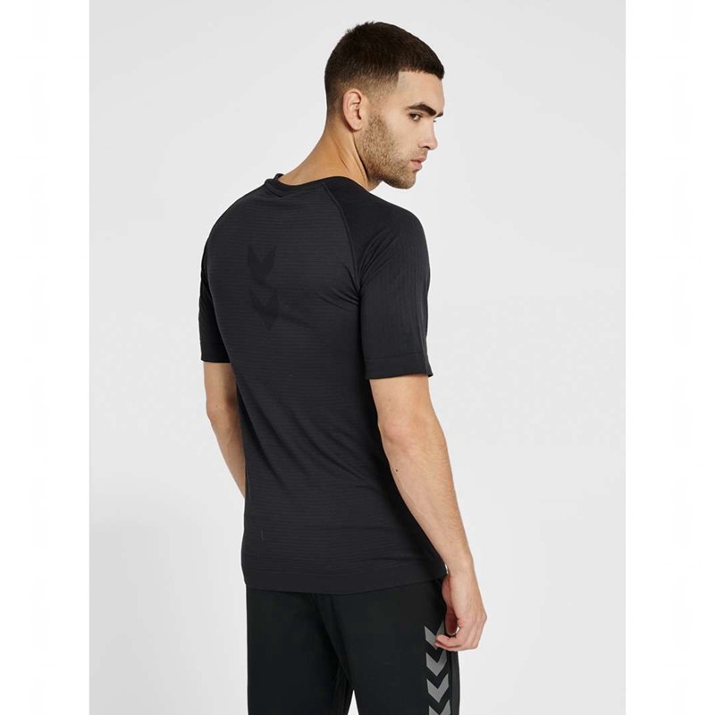 T Shirts Hummel Stroke Seamless Homme Noir | 725556-803