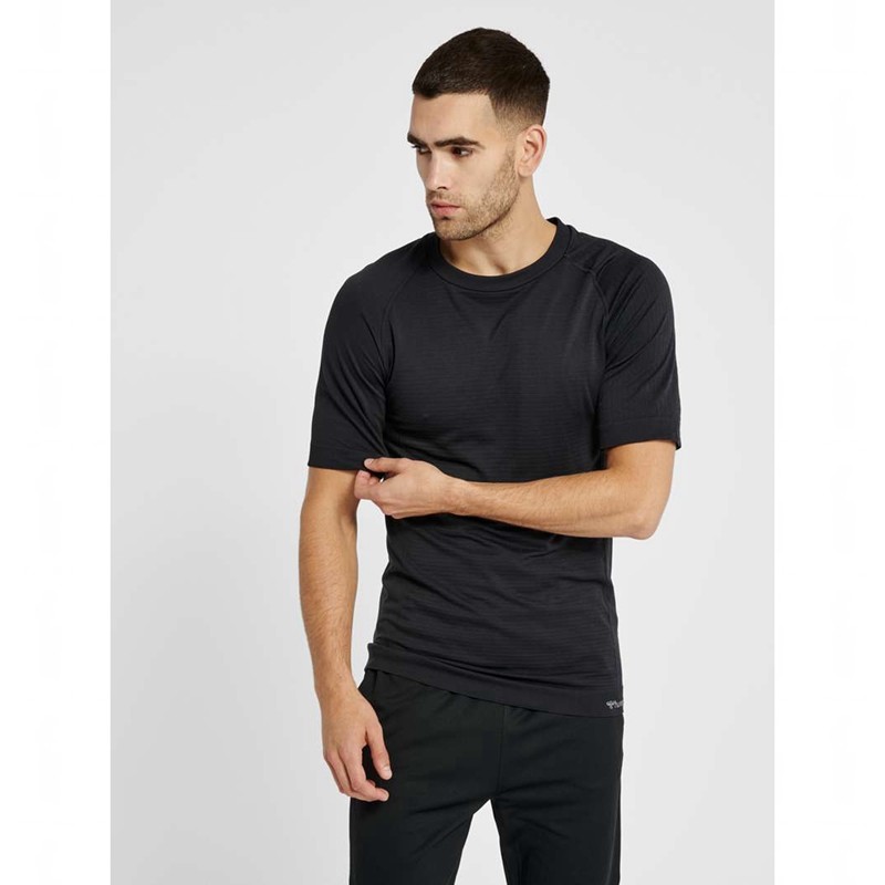 T Shirts Hummel Stroke Seamless Homme Noir | 725556-803