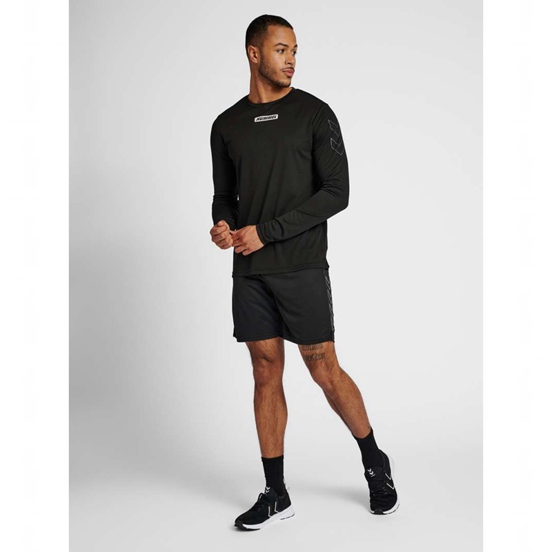 T Shirts Hummel Te Tihalt L/S Homme Noir | 034100-129