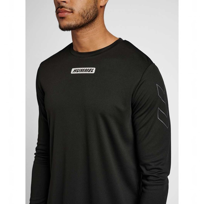 T Shirts Hummel Te Tihalt L/S Homme Noir | 034100-129