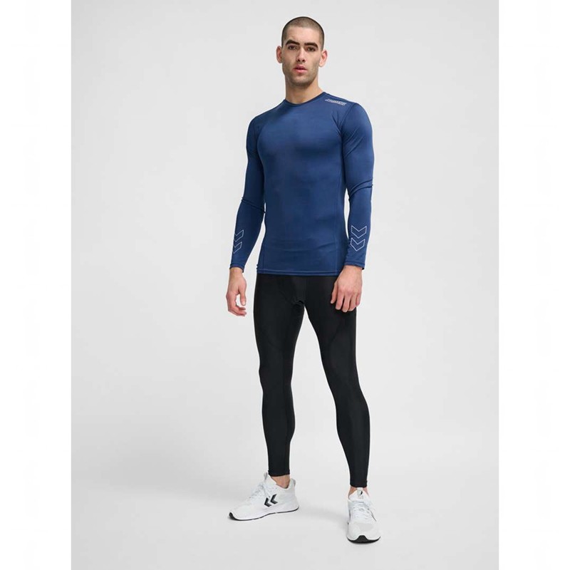 T Shirts Hummel Te Topaz Baselayer L/S Homme Bleu Marine | 765755-899