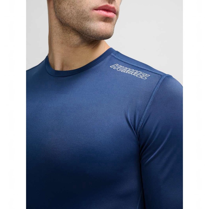 T Shirts Hummel Te Topaz Baselayer L/S Homme Bleu Marine | 765755-899