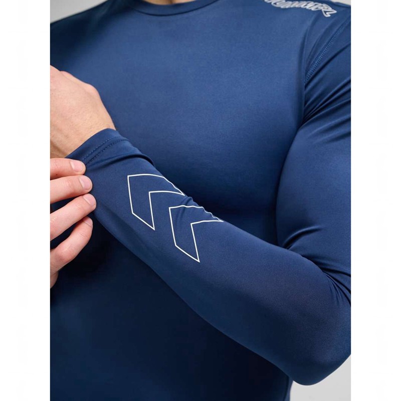T Shirts Hummel Te Topaz Baselayer L/S Homme Bleu Marine | 765755-899