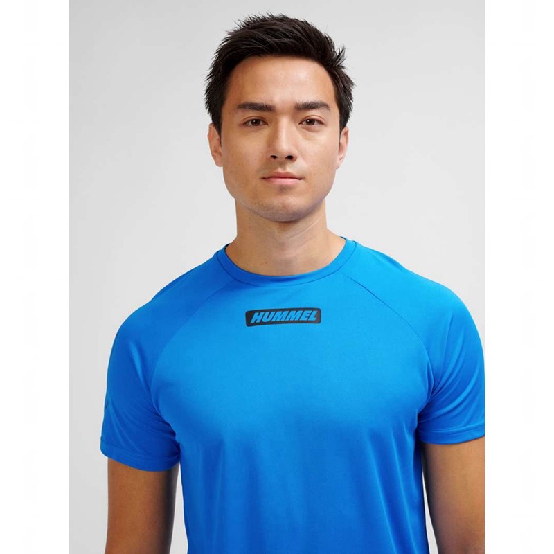 T Shirts Hummel Te Topaz Homme Bleu | 361465-687