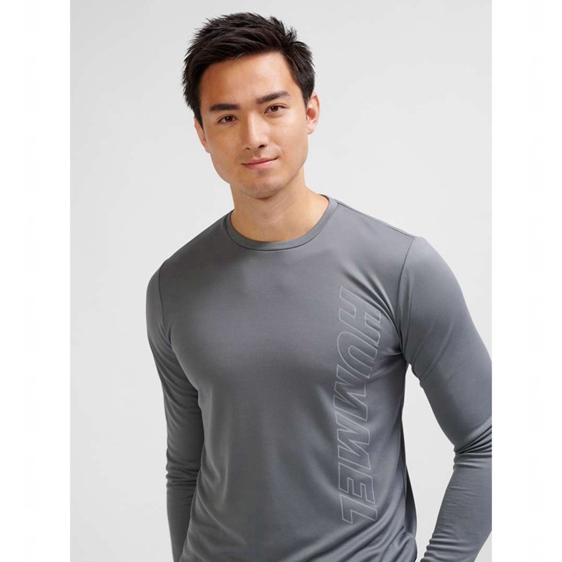 T Shirts Hummel Te Topaz L/S Homme Grise | 495673-681