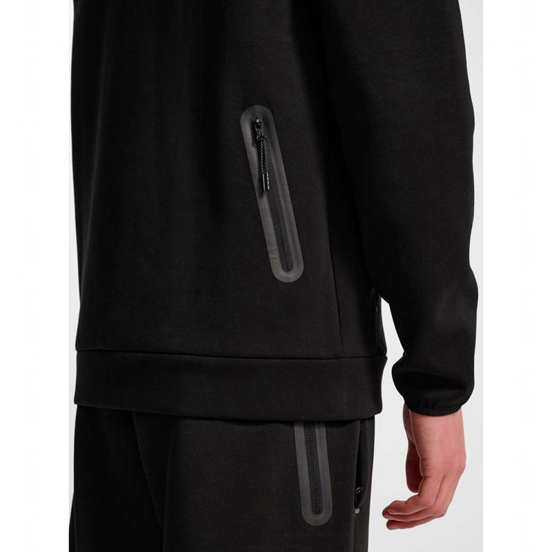 T Shirts Hummel Tech Fleece Regular Zip Hoodie Femme Noir | 524799-659