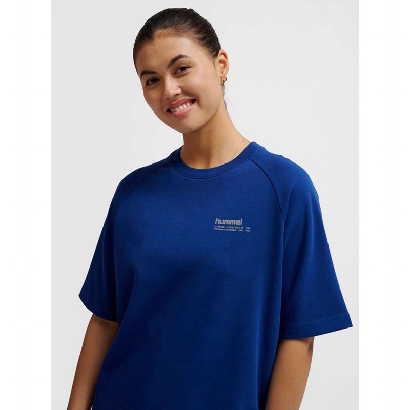 T Shirts Hummel Tech Loose Femme Bleu | 770478-682