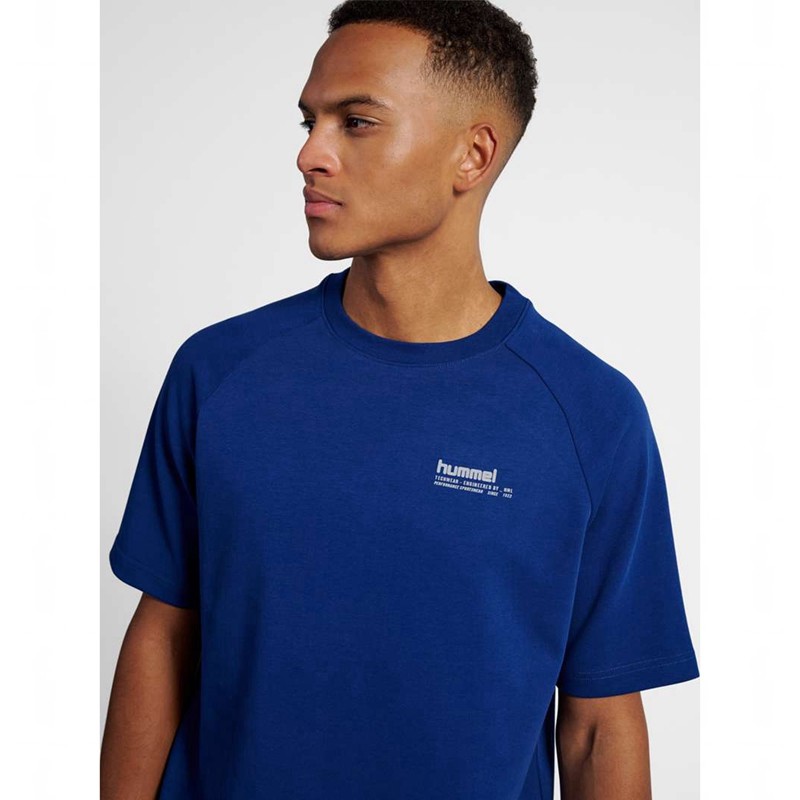 T Shirts Hummel Tech Loose Femme Bleu | 770478-682