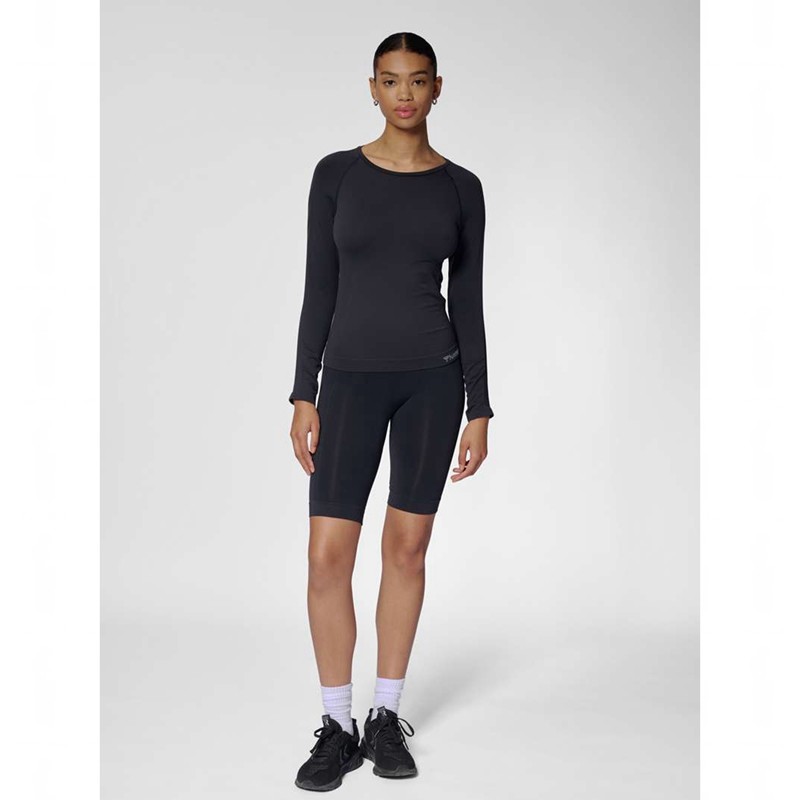 T Shirts Hummel Tif Seamless L/S Femme Noir | 995849-274
