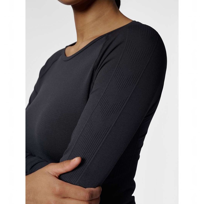 T Shirts Hummel Tif Seamless L/S Femme Noir | 995849-274
