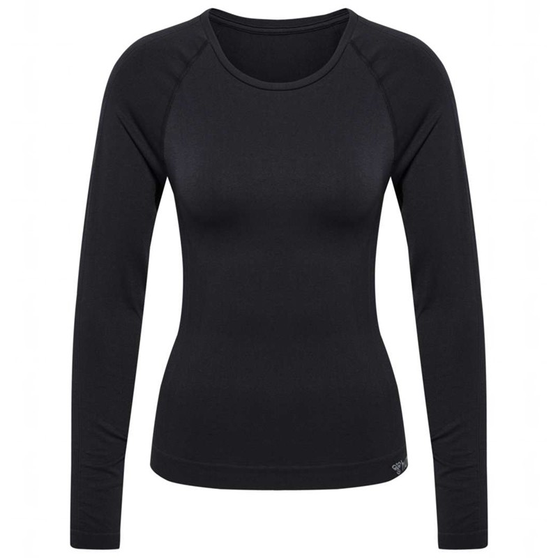 T Shirts Hummel Tif Seamless L/S Femme Noir | 995849-274