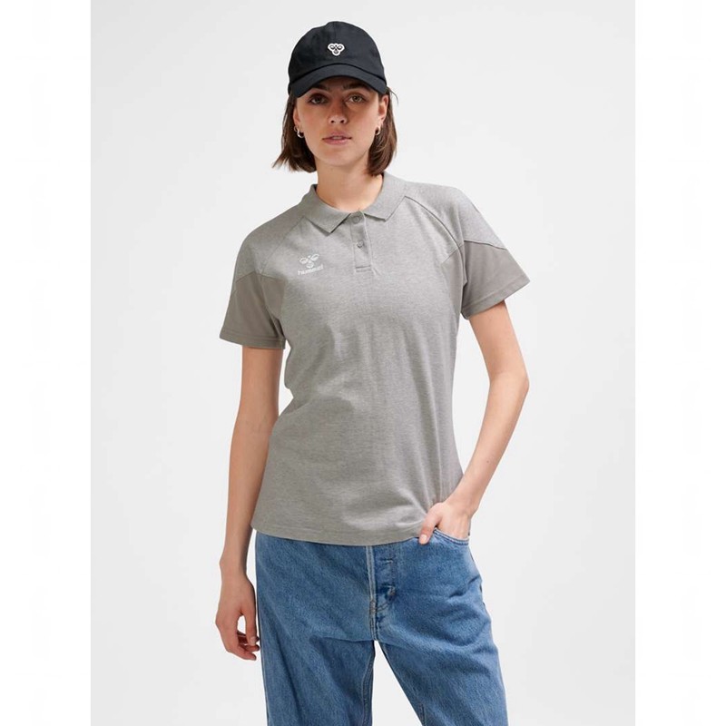 T Shirts Hummel Travel Polo Femme Grise | 577292-411