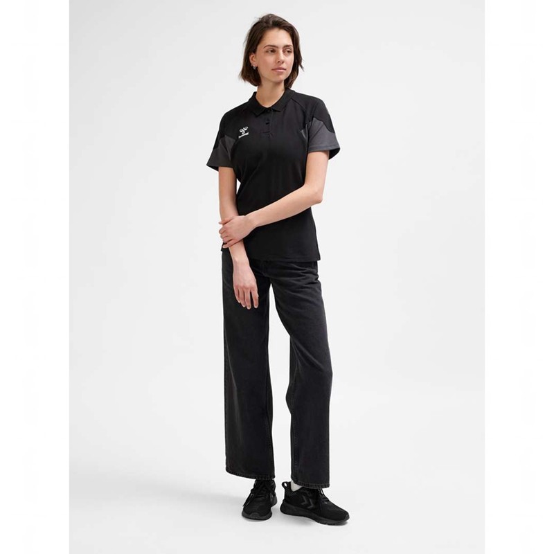 T Shirts Hummel Travel Polo Femme Noir | 603564-085