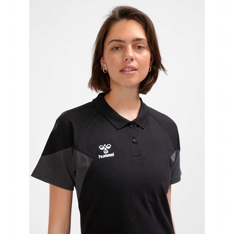 T Shirts Hummel Travel Polo Femme Noir | 603564-085