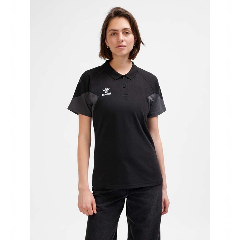 T Shirts Hummel Travel Polo Femme Noir | 603564-085