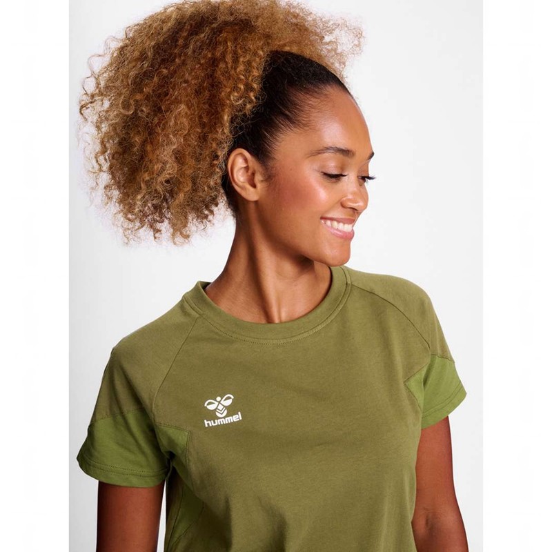 T Shirts Hummel Travel S/S Femme Vert Olive | 003745-051