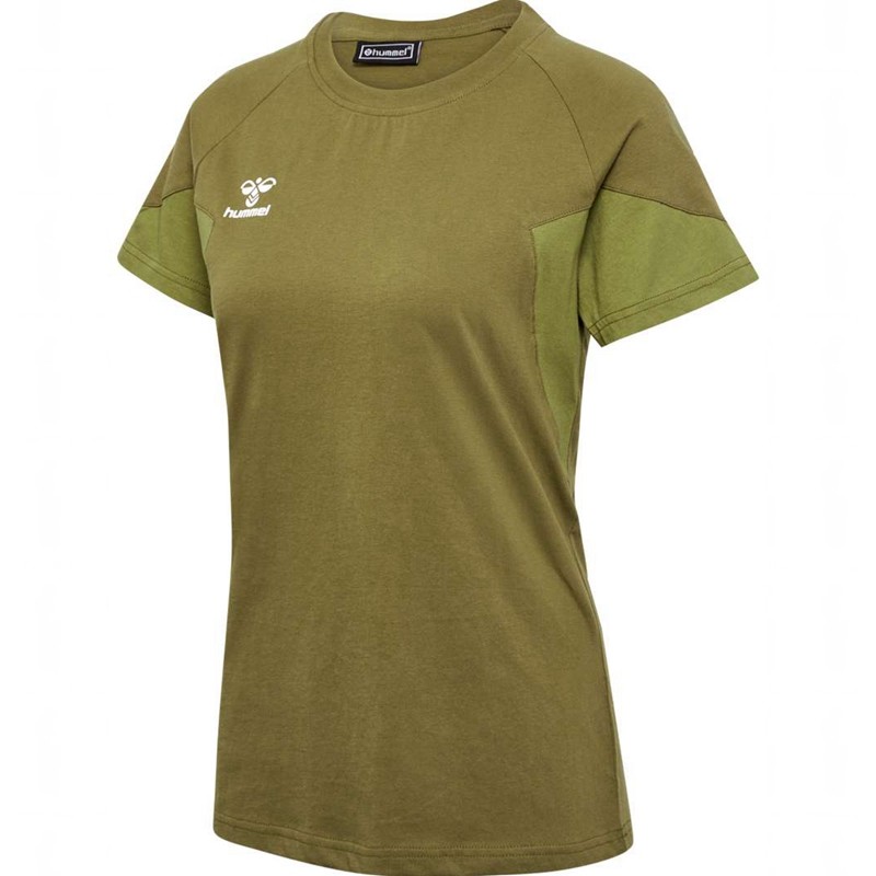 T Shirts Hummel Travel S/S Femme Vert Olive | 003745-051