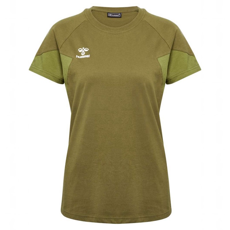 T Shirts Hummel Travel S/S Femme Vert Olive | 003745-051