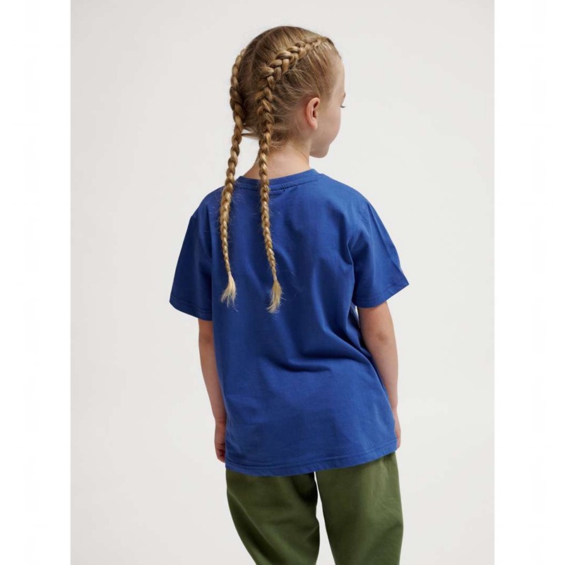 T Shirts Hummel Tres S/S Enfant Bleu | 770067-249