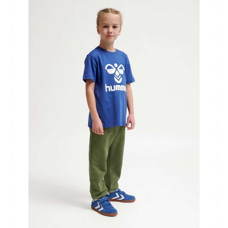 T Shirts Hummel Tres S/S Enfant Bleu | 770067-249