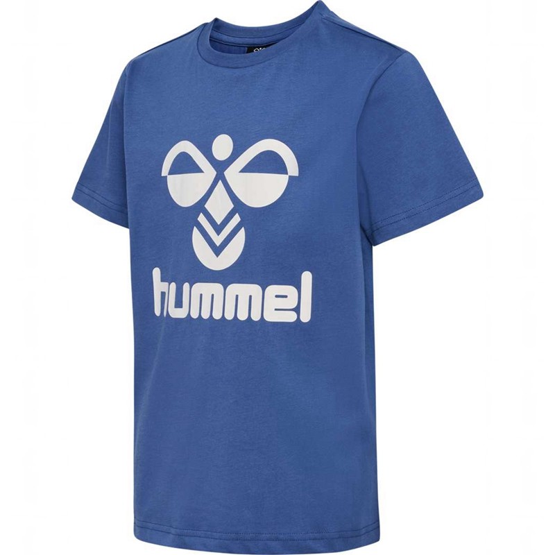 T Shirts Hummel Tres S/S Enfant Bleu | 770067-249