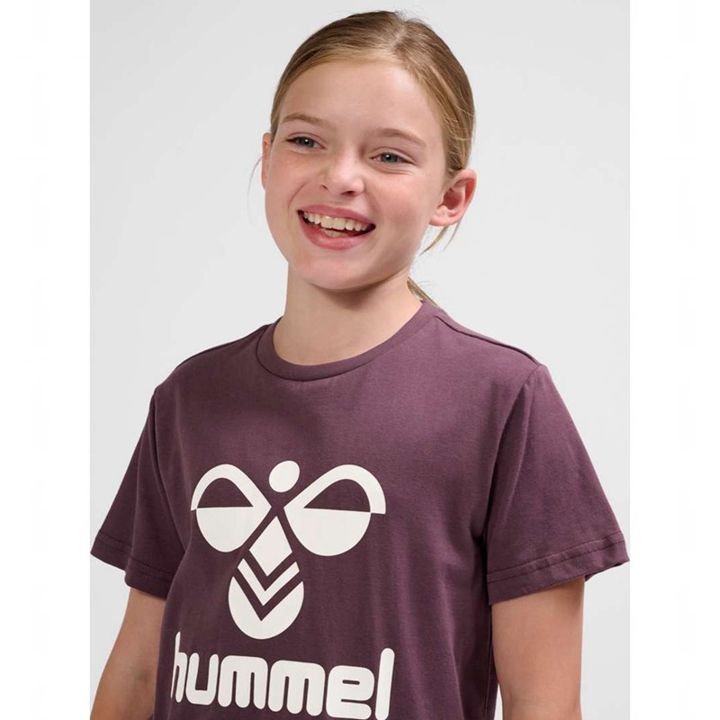T Shirts Hummel Tres S/S Enfant Fushia | 868783-028