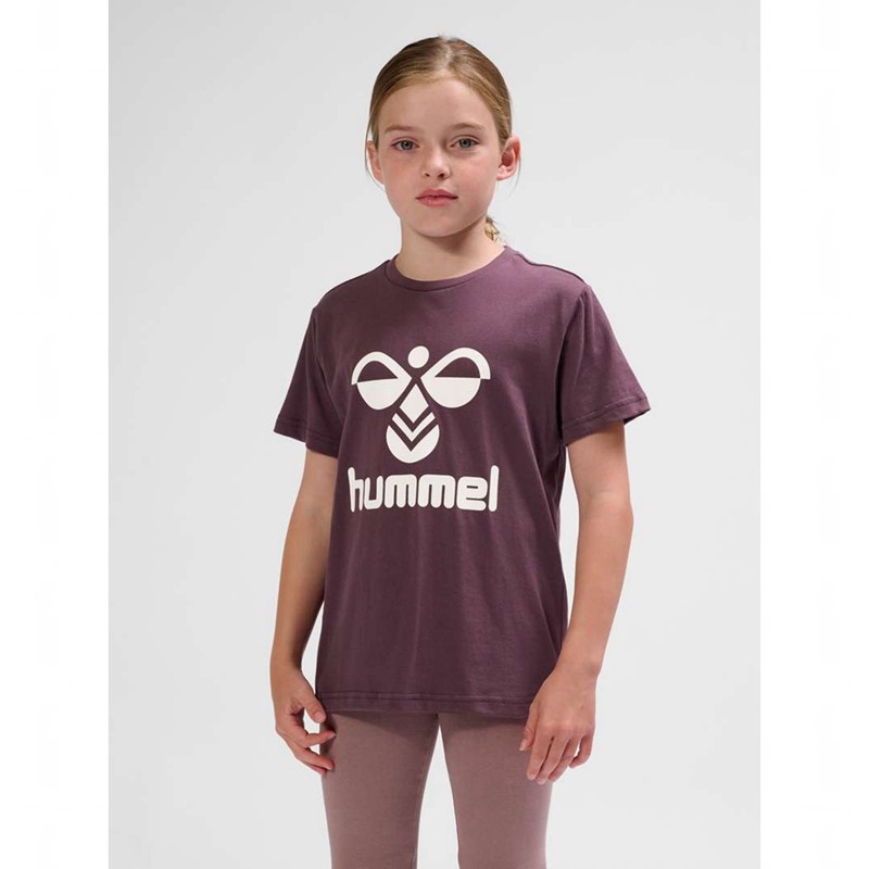T Shirts Hummel Tres S/S Enfant Fushia | 868783-028