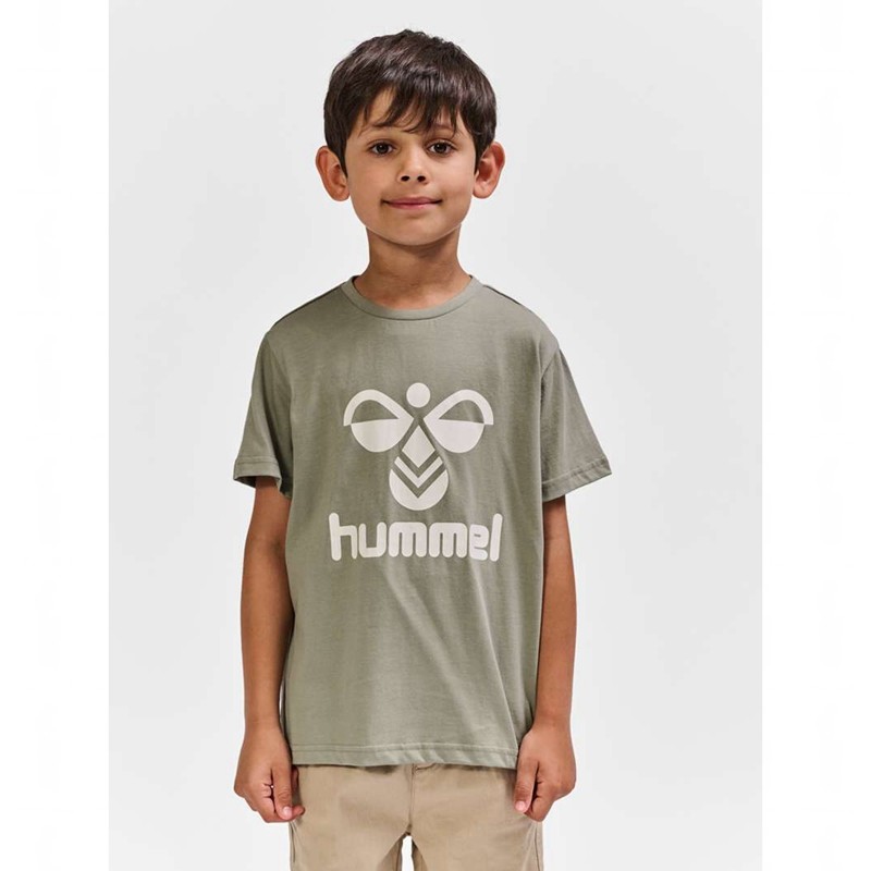 T Shirts Hummel Tres S/S Enfant Grise | 800142-519