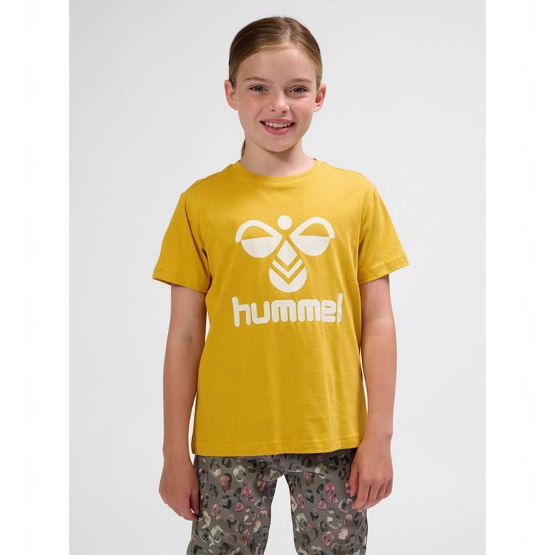 T Shirts Hummel Tres S/S Enfant Jaune | 112012-814