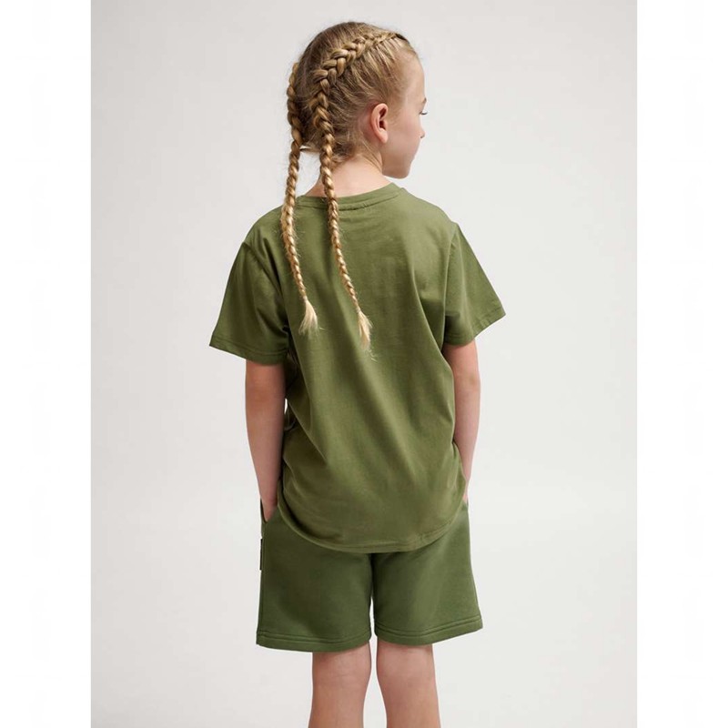 T Shirts Hummel Tres S/S Enfant Vert Olive | 509120-422
