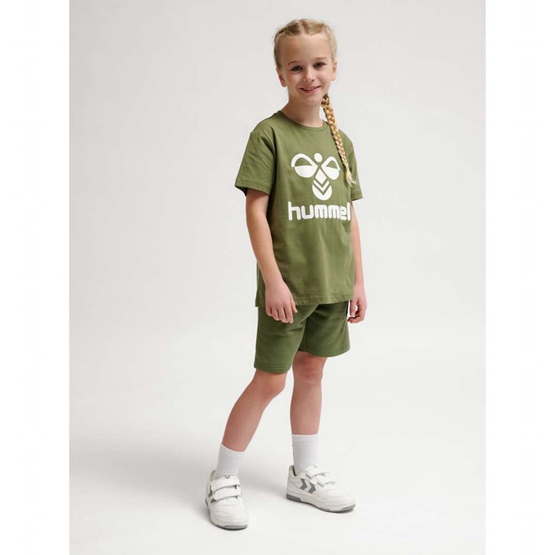 T Shirts Hummel Tres S/S Enfant Vert Olive | 509120-422