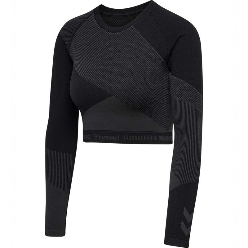 T Shirts Hummel Unity Seamless Crop L/S Femme Noir | 590172-452