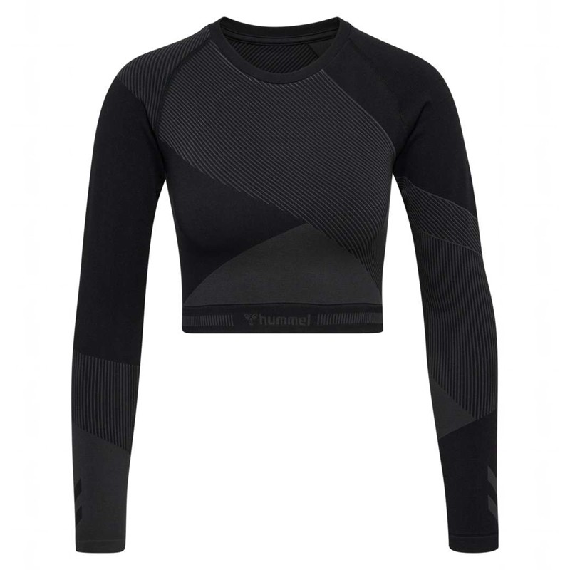 T Shirts Hummel Unity Seamless Crop L/S Femme Noir | 590172-452