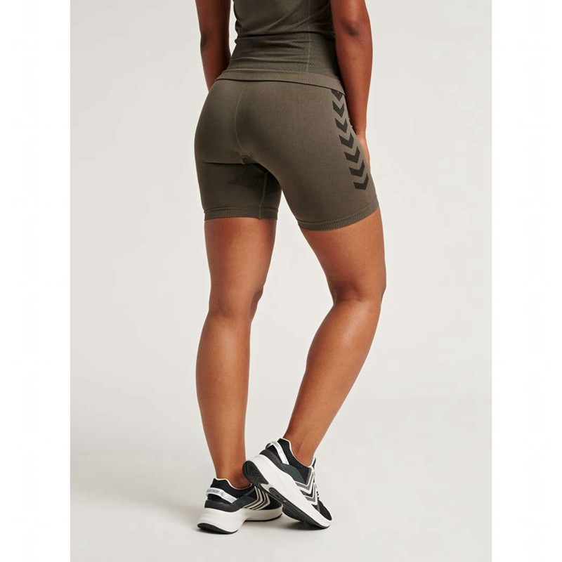 Vestes Hummel First Seamless Tr Sht Tigh W Femme Vert | 500514-040