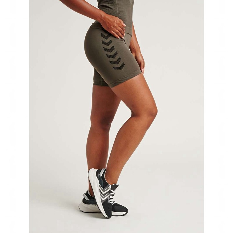 Vestes Hummel First Seamless Tr Sht Tigh W Femme Vert | 500514-040