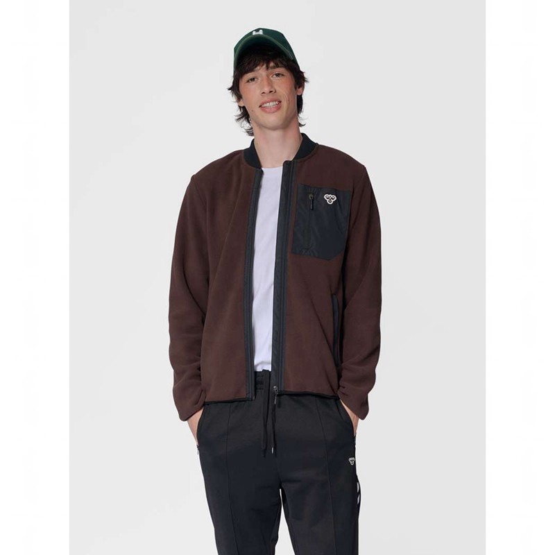 Vestes Hummel Fleece Zip Bee Homme Chocolat | 543715-117