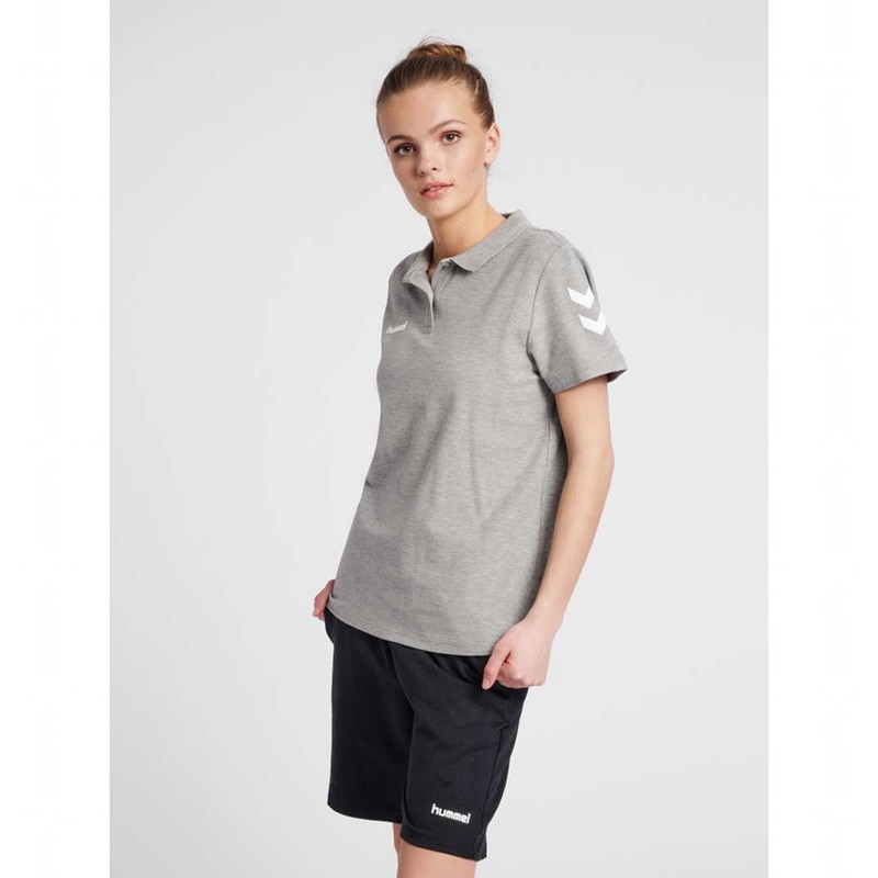 Vestes Hummel Go Cotton Polo Femme Grise | 753337-541