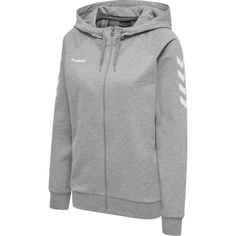 Vestes Hummel Go Cotton Zip Femme Grise | 204849-665