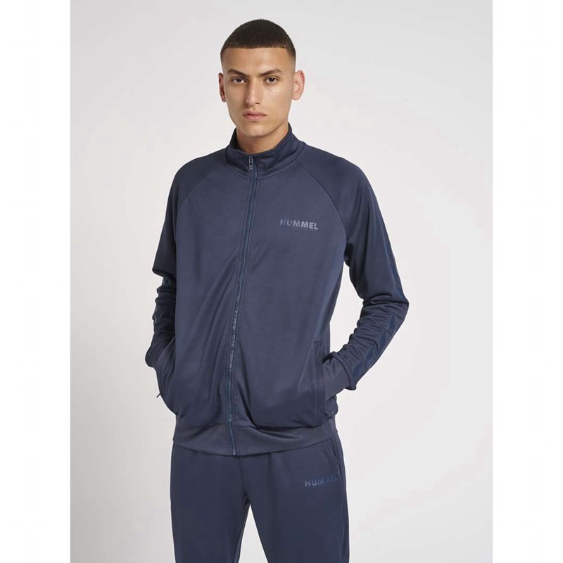 Vestes Hummel Legacy Poly Zip Homme Bleu Marine | 629025-490