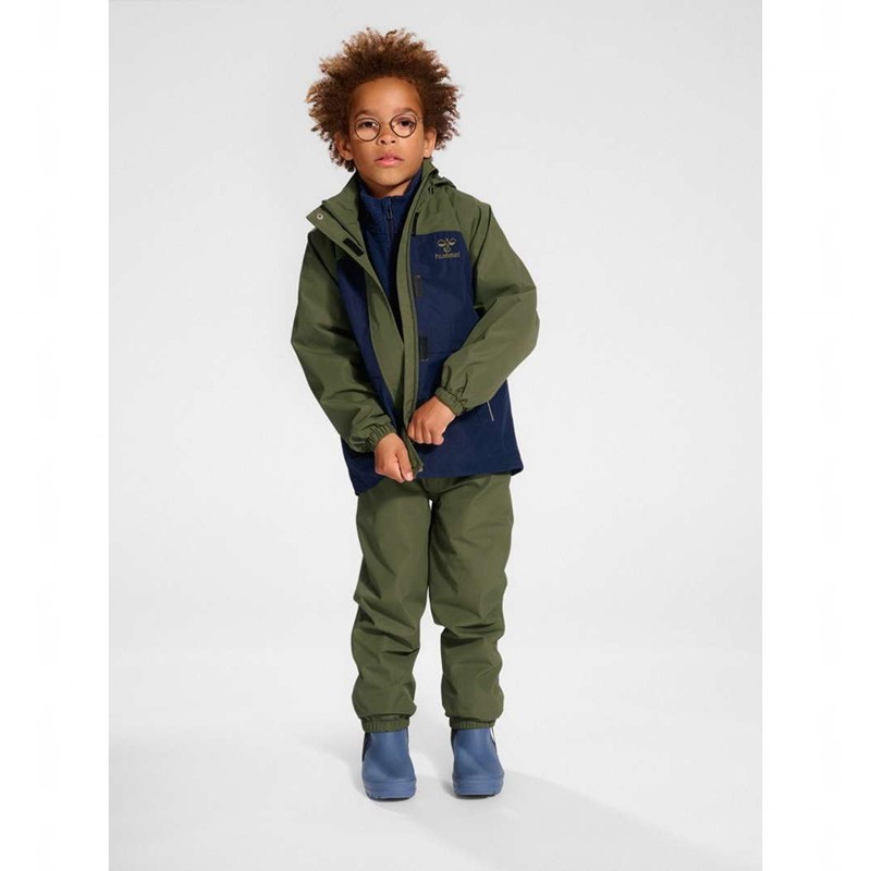 Vestes Hummel Monsun Tex Shell Enfant Vert Olive | 694850-025