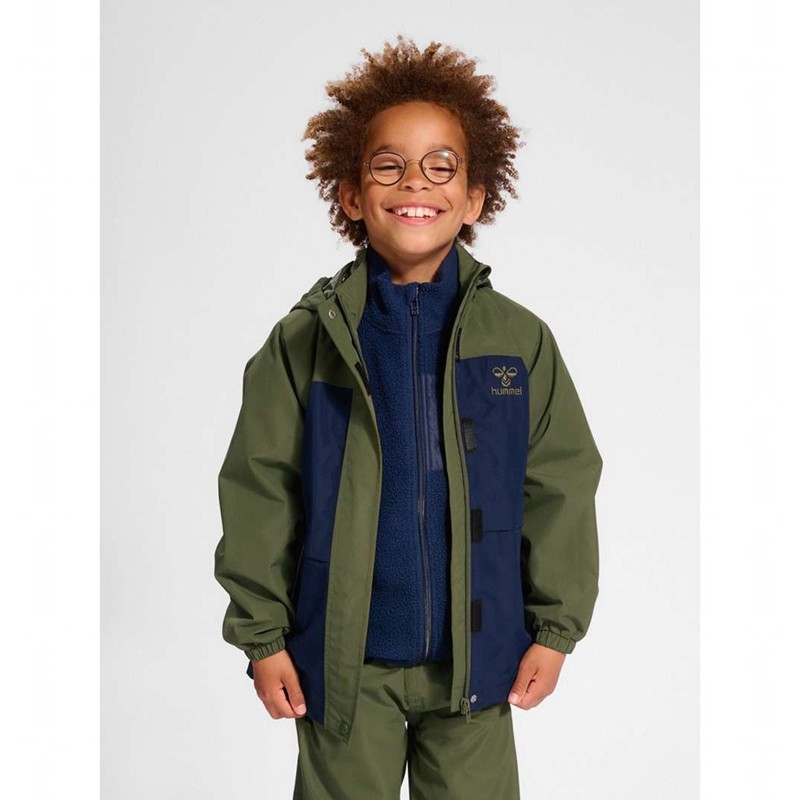 Vestes Hummel Monsun Tex Shell Enfant Vert Olive | 694850-025