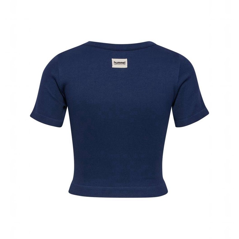 Vestes Hummel Pulse Seamless Rib W S/S Femme Bleu Marine | 571006-454