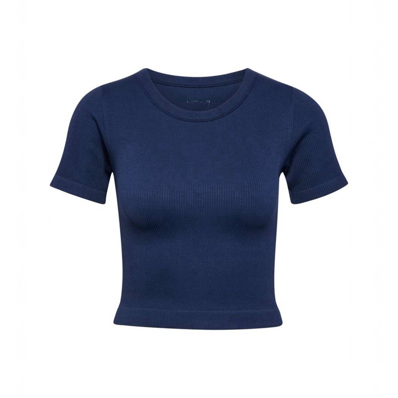 Vestes Hummel Pulse Seamless Rib W S/S Femme Bleu Marine | 571006-454
